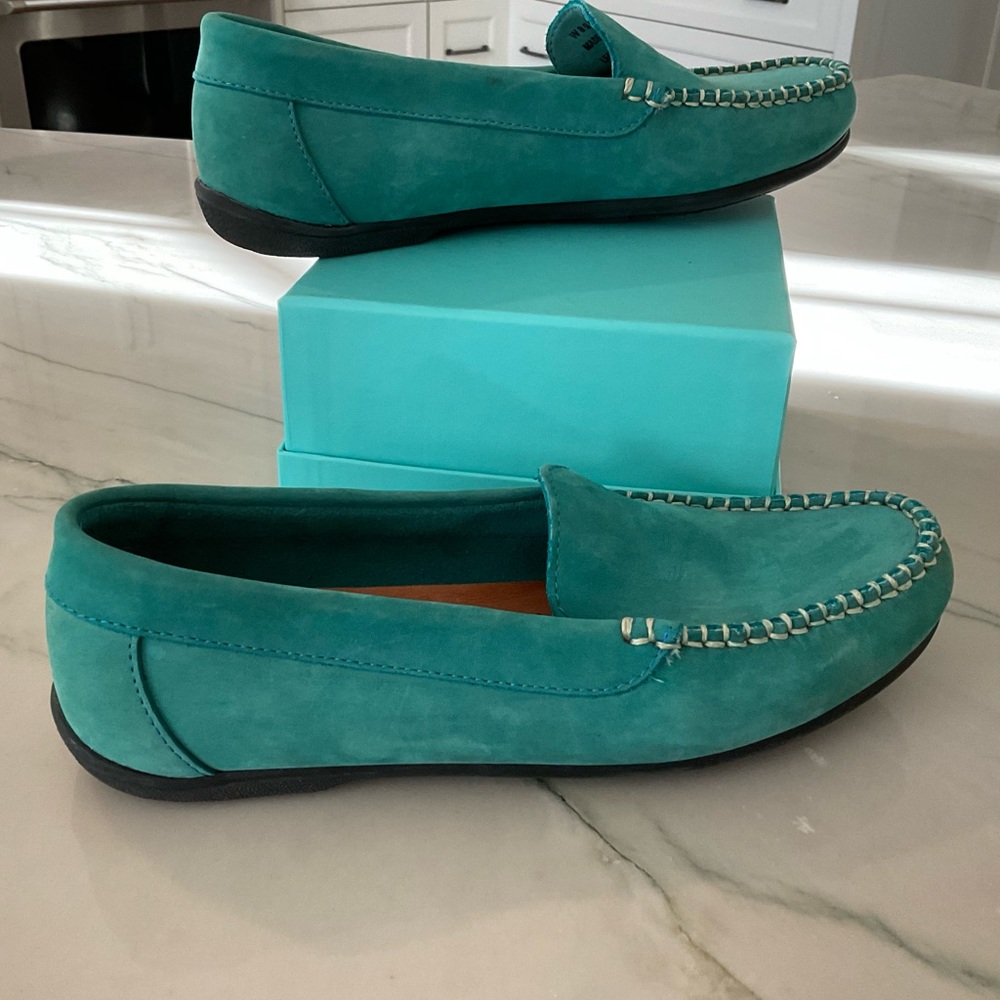 Rockport Suede Leather Loafer Slip On Shoes Sz 6W - Picture 2 of 11